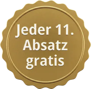 Stempel: Jeder 11. Absatz gratis